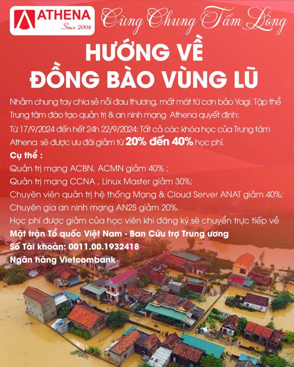 Athena cung chung tam long Huong ve dong bao vung lu