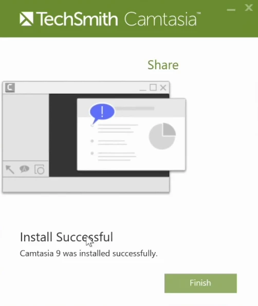 Cài đặt Camtasia cho Windows thành công