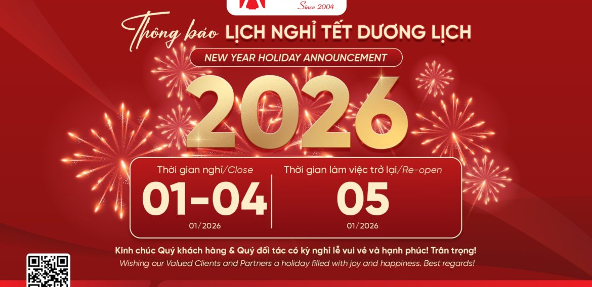 THÔNG BÁO LỊCH NGHỈ TẾT DƯƠNG LỊCH 2026