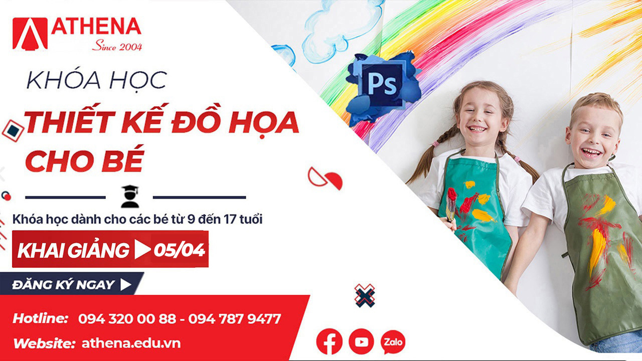 Khóa học Đồ họa cho trẻ em – Photoshop For Kids 2024